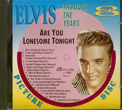 Elvis Presley Cd Through The Years Vol Are You Lonesome Tonight