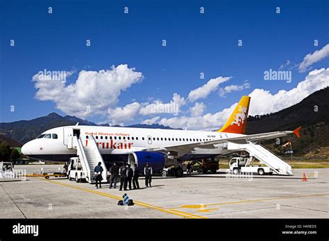 Kingdom Bhutan, airport in Paro Bhutan Stock Photo - Alamy