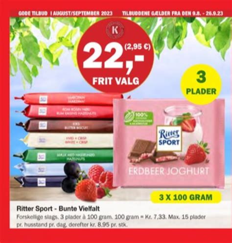 Ritter Sport Chokoladeplade Marzipan Tilbud Hos K Bmandsg Rden