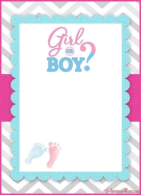 Gender Reveal Invitation Templates - Invitation World