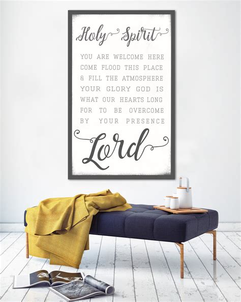 Holy Spirit Lead Me - Wall Art Farmhouse Decor Scripture Canvas Print – Walls of Wisdom