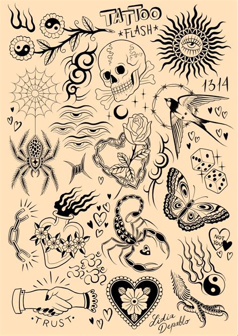 Tattoo Flash By Lidia Depablo Small Japanese Tattoo Flash Tattoo