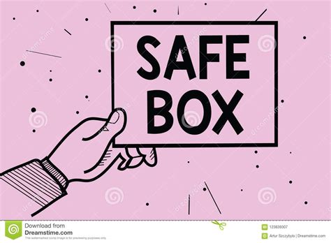 Word Writing Text Safe Box Business Concept For A Small Structure Where You Can Keep Important