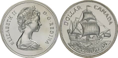 Kanada Dollar 1979 Elisabeth II Handelsschiff Griffon PP In Kapsel