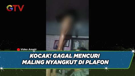 Kocak Maling Gagal Mencuri Gegara Tersangkut Di Plafon Bim