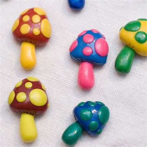 Mushroom Toadstool Polymer Clay Refrigerator Magnets By Rachaelposton