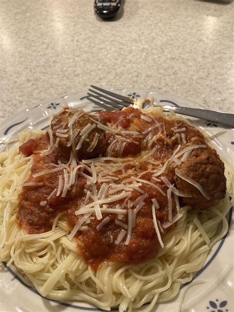 Homemade Spaghetti With Meatballs R Food