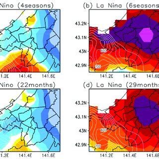 Seasonal And Monthly Precipitation Composite Anomalies Color Scale Is