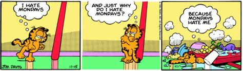 Funniest Garfield Comics Where Garfield Hates Mondays