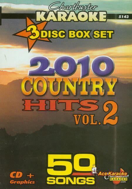 Chartbuster Karaoke CDG 3 Disc Box Set 5143 2010 Country Hits Vol 2