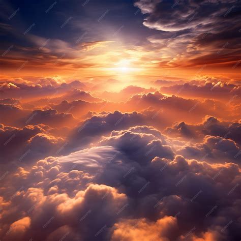 Premium Ai Image Beautiful Sunset Sky Clouds In Backround