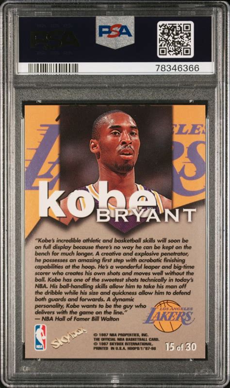 1997 Hoops Kobe Bryant Talkin Hoops PSA 8 MCP