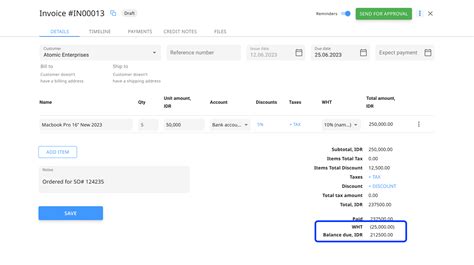 How To Add Withholding Tax Wht To An Invoice