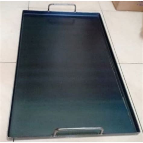 jual wajan baja hitam teppanyaki list pegangan bahan tebal  cm