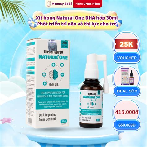 Xịt họng Natural One DHA 30ml - DEKABON - DHA dạng xịt thế hệ mới giúp ...