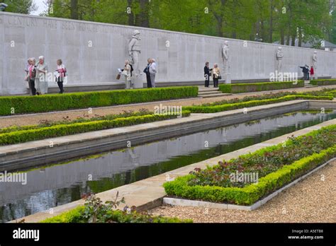 Names Of Ww Missing On A Wall At The American Cemetery In