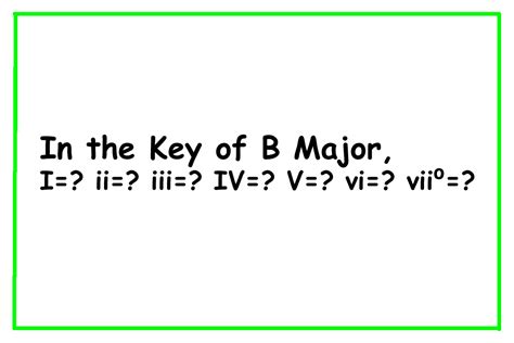 Roman Numeral Analysis: Diatonic Triads of the B Major Scale - Piano-ology