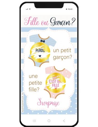 Carte Gratter Fille Ou Gar On Body Annonce Sexe B B Num Rique