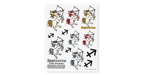 Sagittarius The Archer zodiac art tattoos | Zazzle