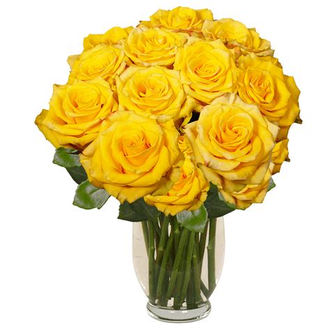 Yellow Bouquet Yellow Roses Vase | GlobalRose