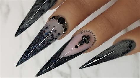 Black Stiletto Nails