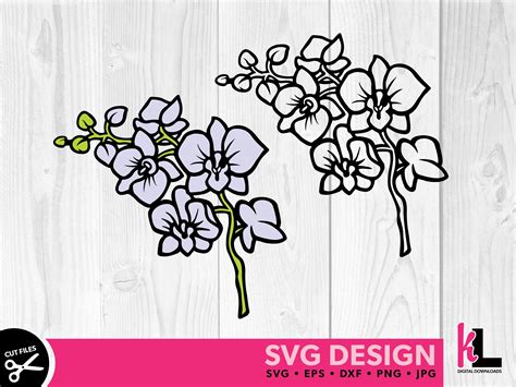 Orchid SVG Layered Floral Cut File for Cricut Tropical - Etsy Canada