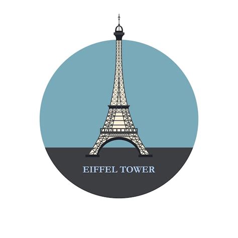 Torre Eiffel Cone Redondo Paris Fran A Ilustra O Vetorial