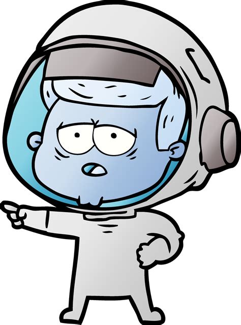 Astronauta Cansado Dos Desenhos Animados Vetor No Vecteezy