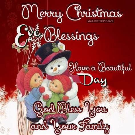 Merry Christmas Eve Blessings Have A Beautiful Day Pictures Photos