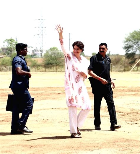 Congress General Secretary Priyanka Gandhi Vadra being welcomed