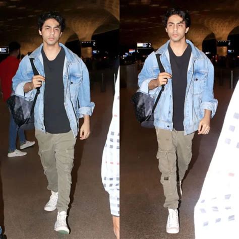 Shah Rukh Khans Son Aryan Khan Shells Airport Fashion Goals In Casuals