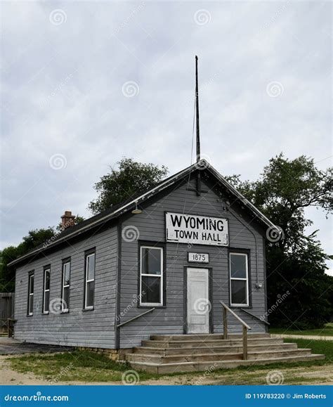 Wyoming Town Hall Stock Photo Image Of Summer County 119783220