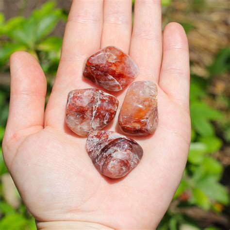Fire Quartz Tumbled Stone – Asheville Gem Mine