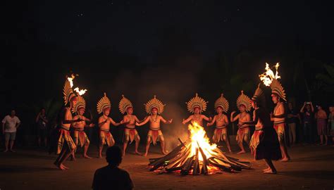 Kecak Tanz In Bali Traditioneller Feuertanz