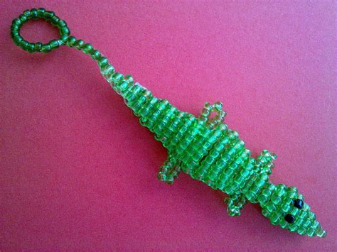 Beaded Lizard Keychain