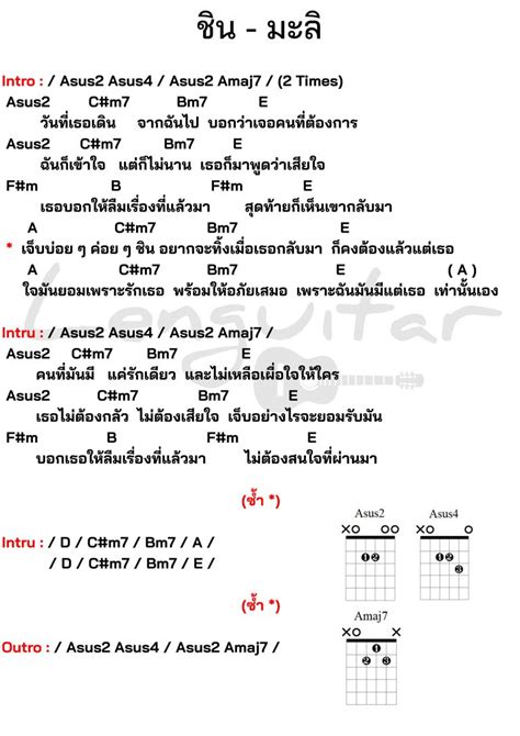 คอร์ดเพลง ชิน มะลิ Lenguitar