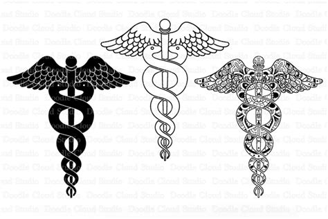 Caduceus SVG Caduceus Mandala SVG Medical Symbol