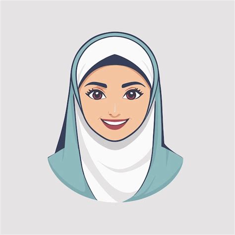 Premium Vector Hijab Girl Cartoon Illustration Vector Design