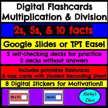 Multiplication Fact Fluency Digital Mult Div Flashcards S S