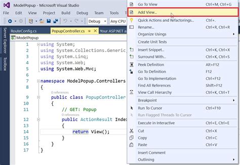 Dot Net Example Bootstrap Modal PopUp Using ASP NET MVC