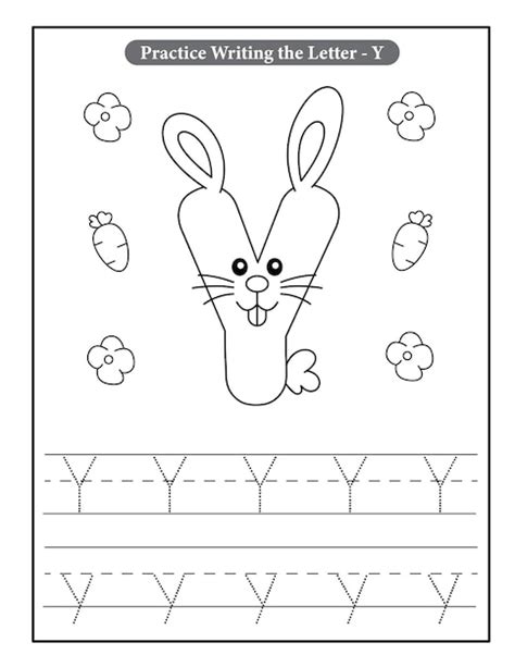 Coloriages Alphabet Lapin Pour Les Tout Petits Vecteur Premium