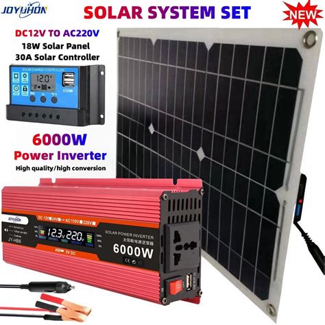 JOYUHON Solar Power Inverter System 12000W DC12V 24V To AC220V 18W