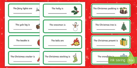 Christmas Adjective Word Cards Teacher Made Twinkl