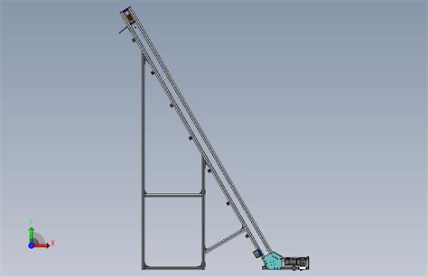 爬坡型皮带输送机 Solidworks 2016 模型图纸下载 懒石网