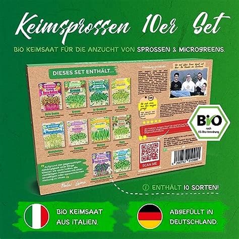 ZenGreens Bio Sprossen Samen Im 6er 10er Und 20er Set