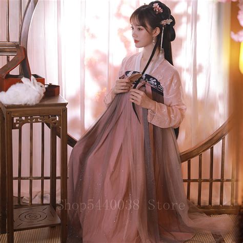 Elegante Vrouw Chinese Traditionele Hanfu Borduurw Grandado