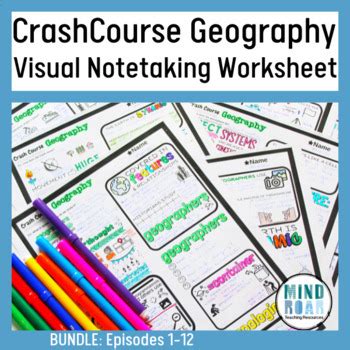 Crash Course Geography Worksheet Bundle Episodes By Mindroar