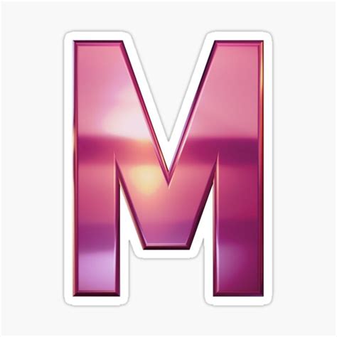 Letter M Neon Pink Stickers Redbubble Letter W Pink Letter Alphabet