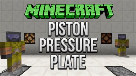 Minecraft Piston Pressure Plate Tutorial Youtube