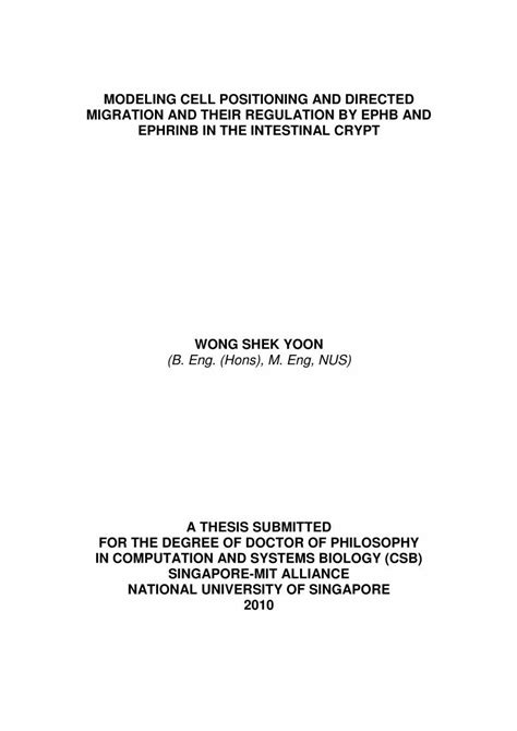 Pdf Modeling Cell Positioning And Directed Migration And Modeling